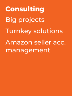 Consulting Services - Big projecs, Turnkey solutions, Amazon seller account management